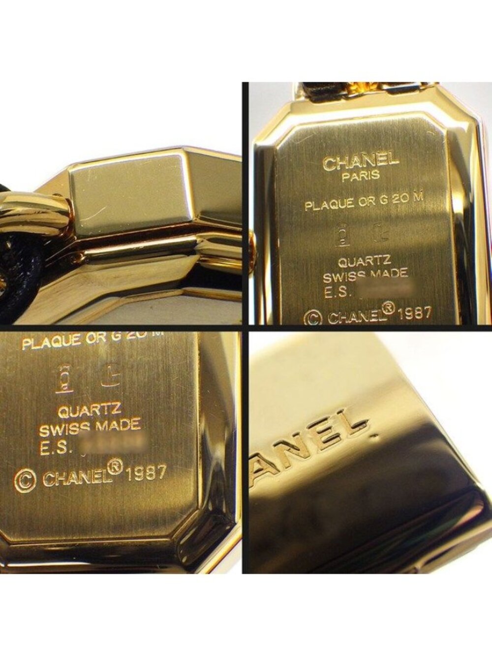 Chanel Watch Premier M Octagonal Black Dial Chain Bracelet Leather Quartz Analog - Picture 7 of 9